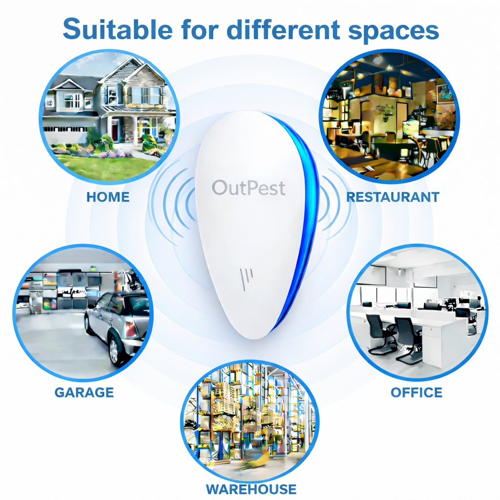 OutPest™ 2026 — Ultrasonic Repellent | No Chemicals, No Traps